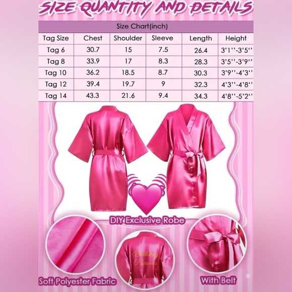 Pink Spa Party Essentials Set for Kids Size 8 - 5 Piece Set - Picture 12 of 12